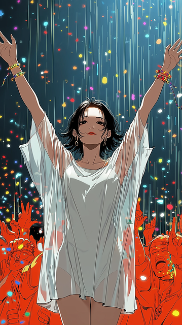 Free Music Festival Anime Concert illustration and picture