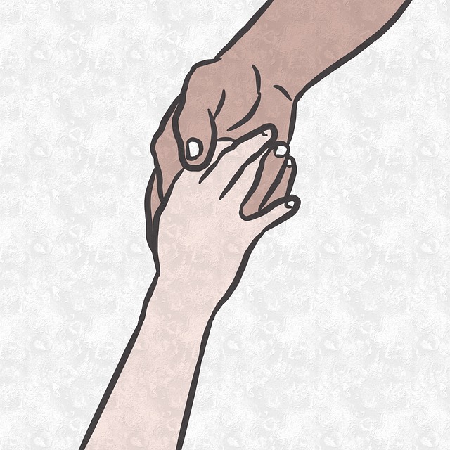 Free hand shake hands support illustration