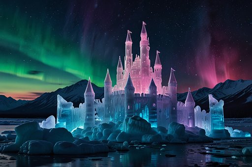 Free Ice Castle Frozen Fantasy illustration and picture