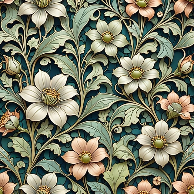 Sømløst Mønster, Mønster, Blomster