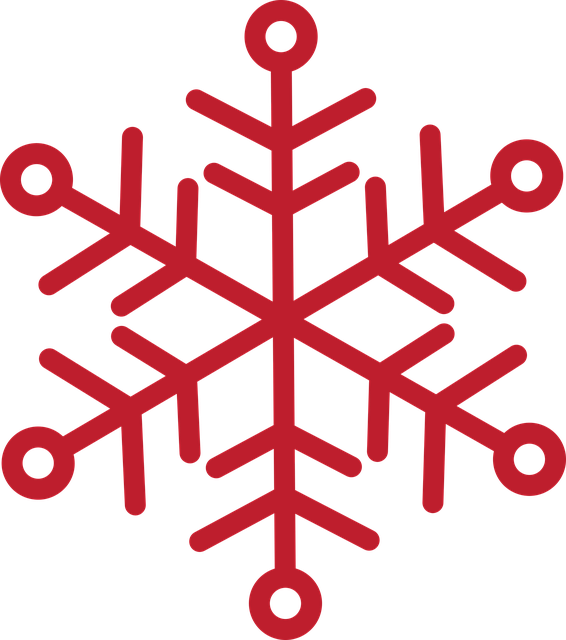 Free Red Felt Coasters Christmas Snowflake vector and picture