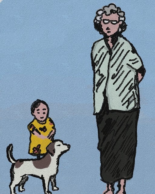 Free mother-in-law pet nature illustration
