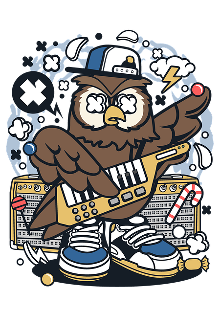 Eule Popstar, T-Shirt-Design