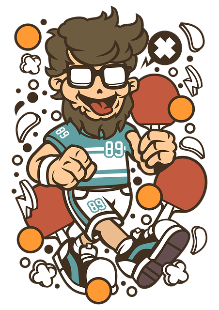 Hipsterský Ping Pong, Design Trička