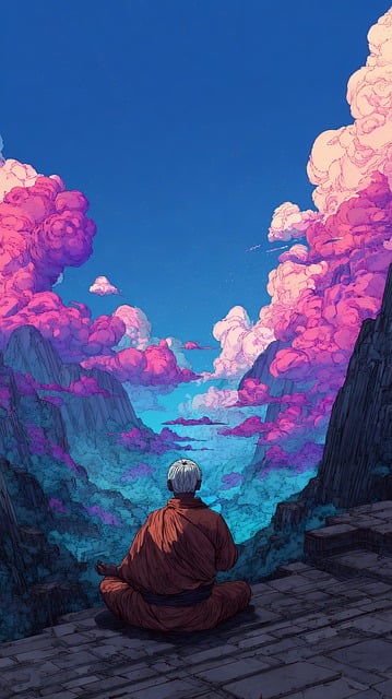 Free digital fantasy landscape illustration