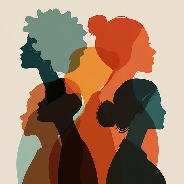 Free silhouette profile diversity illustration