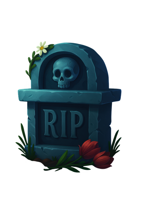 Download Ai Generated, Cartoon Gravestone, Rip Tombstone. Royalty-Free ...