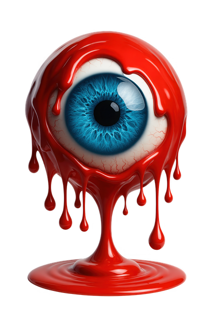 Free ai generated melting eyeball horror eyeball illustration