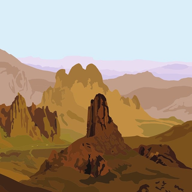 Free hoggar tassili south algeria vector