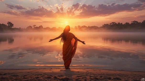 Free Woman The Sun photo and picture