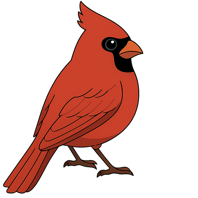 Free ai generated cardinal bird illustration