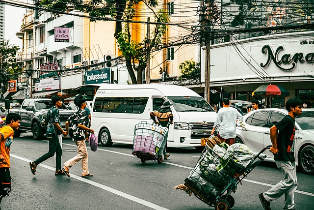 Tailandia, Paisaje Urbano, Peatones