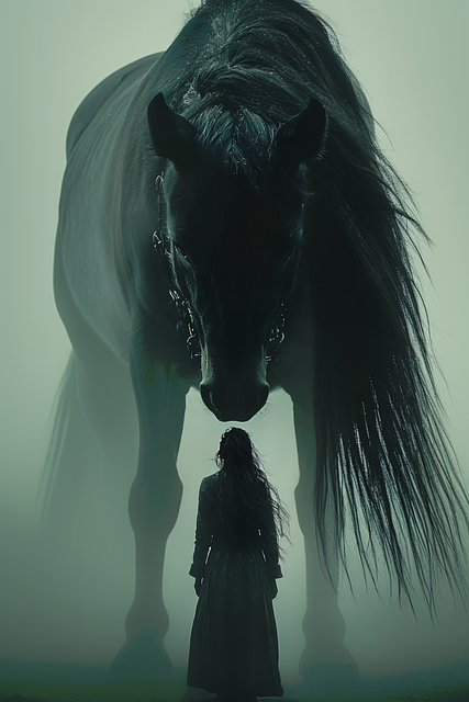 Free Woman Horse illustration and picture