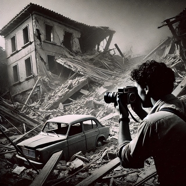 Free ai generated destruction bombing illustration