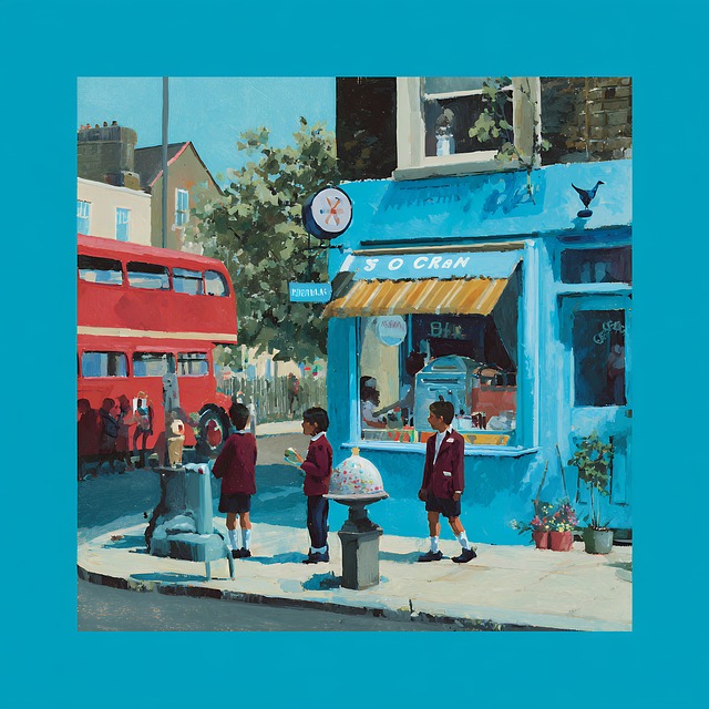 Free ai generated urban street illustration