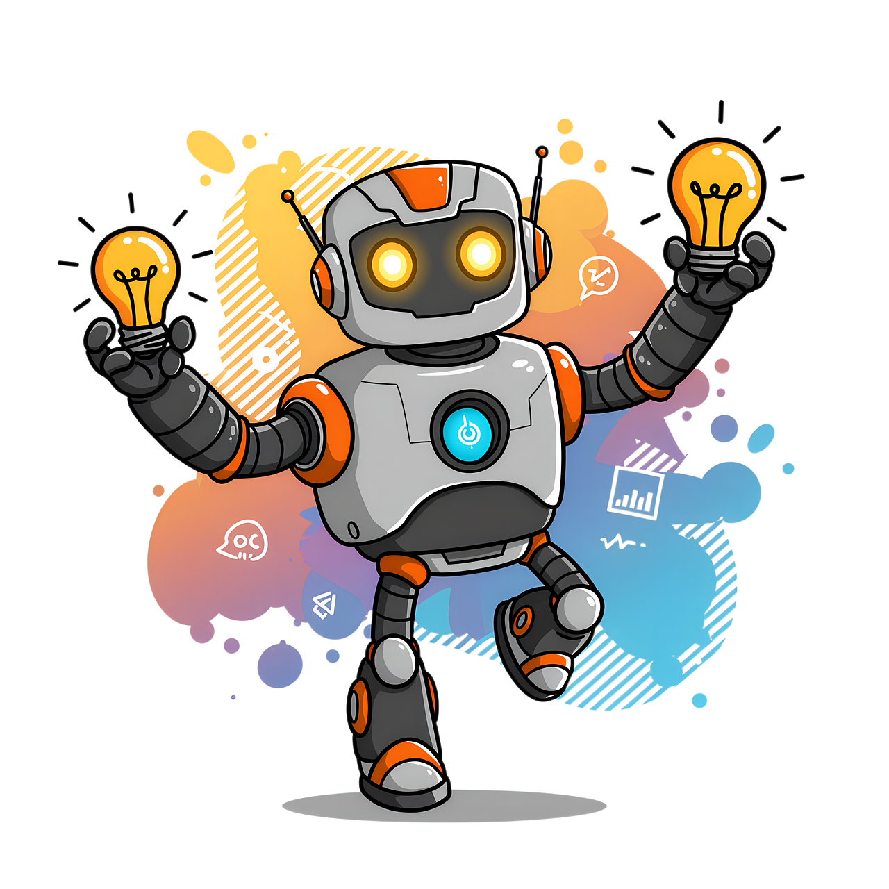Free robot technology futuristic illustration