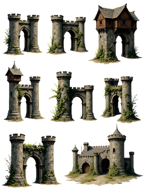 Free towers building architecture illustration