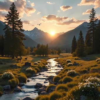 Natur, Landschaft, Wald, Berge