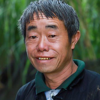Retrato, Hombre, Entre, Vietnam, Sapa