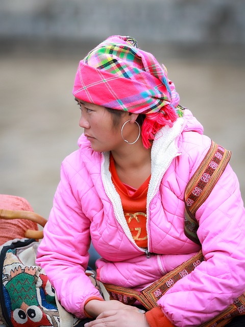 Joven, Gente, Entre, Vietnam, Sapa