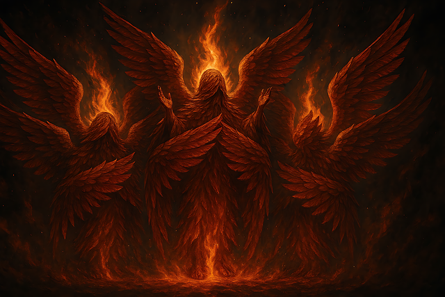 Free religion seraphim angel illustration