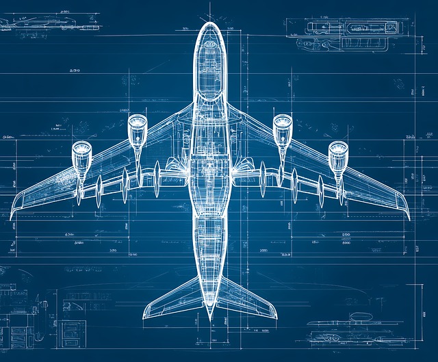Avião, Planta, Esquemático, Aviação