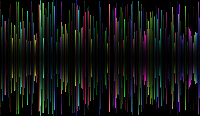 Free music waveform graphic equalizer vector