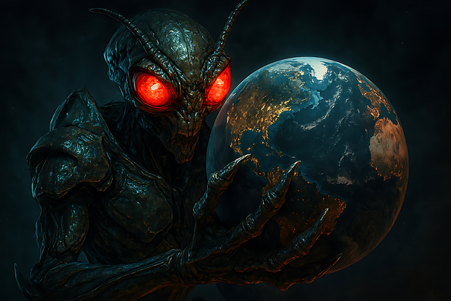 Free sci-fi alien monster illustration