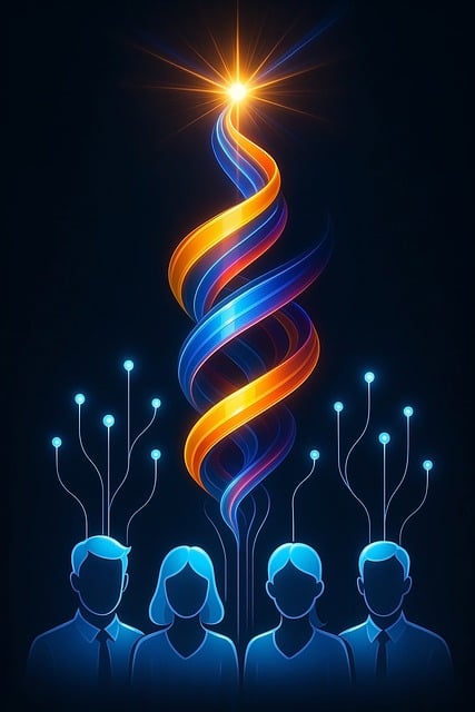 Free teamwork technology innovation illustration