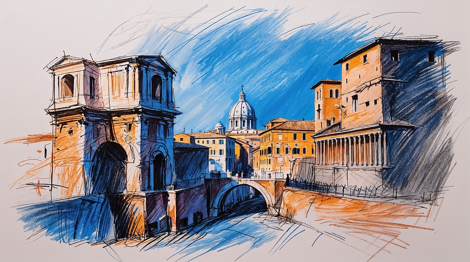 Download Rome, Italy, Architecture. Royalty-Free Stock Illustration ...