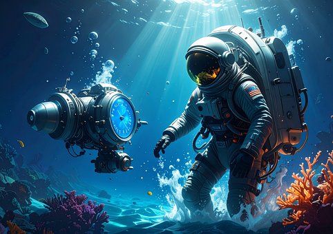 Free Astronaut Diver illustration and picture