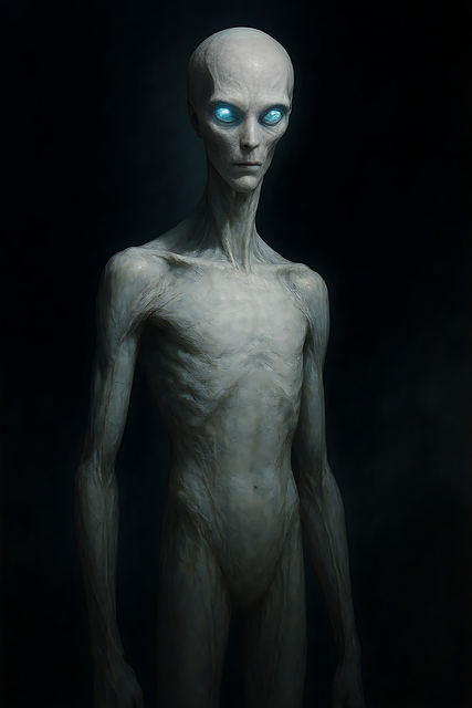 Free alien sci-fi scary illustration