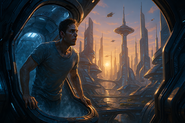 Free sci-fi future technology illustration