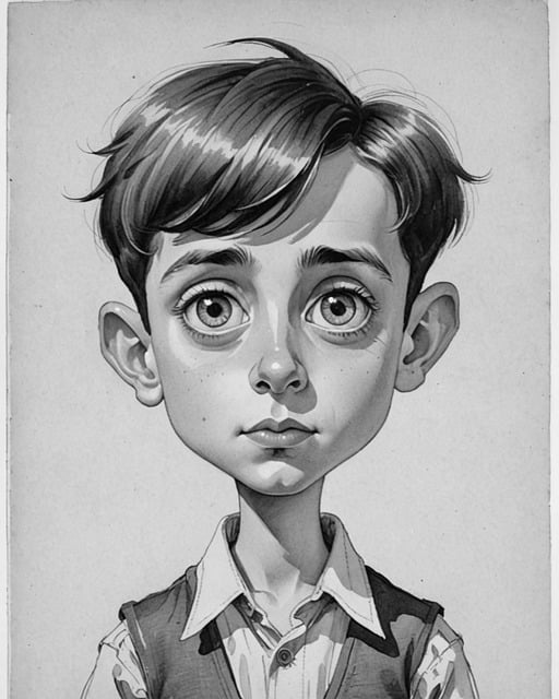Free ai boy whimsy illustration