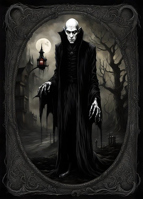Free vampire nosferatu dracula illustration