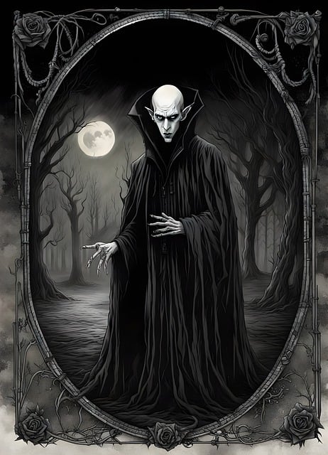 Free vampire nosferatu dracula illustration