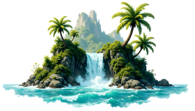Free waterfall nature water illustration