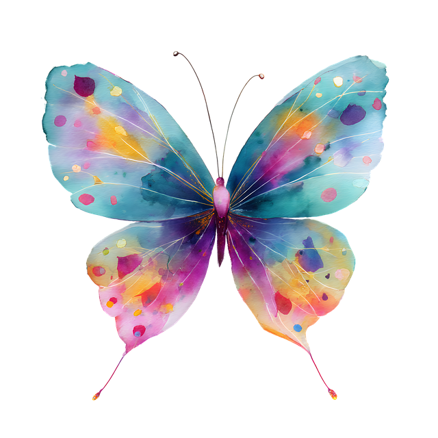 蝶 水彩 虹 - Pixabayの無料画像