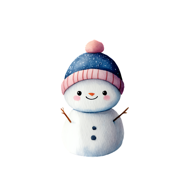 Free snowman kawaii winter illustration