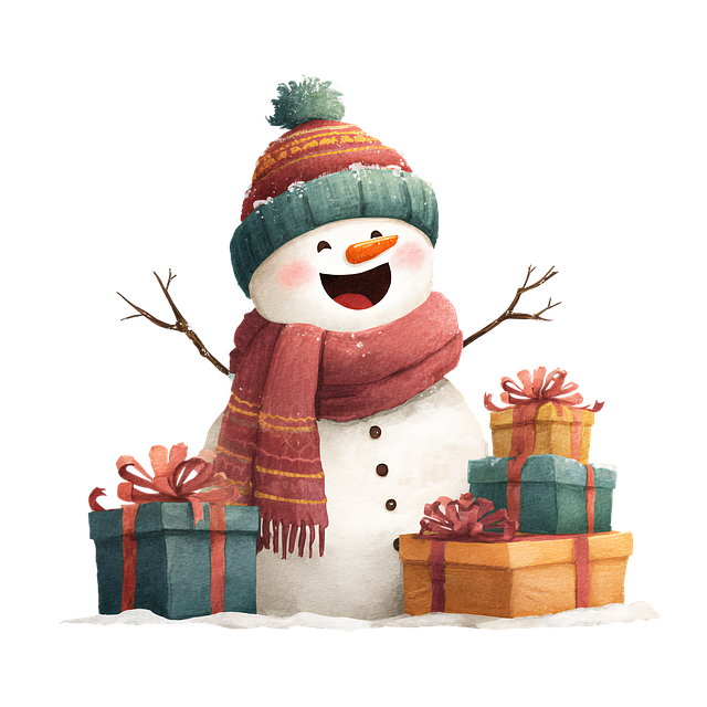 Free snowman christmas winter illustration