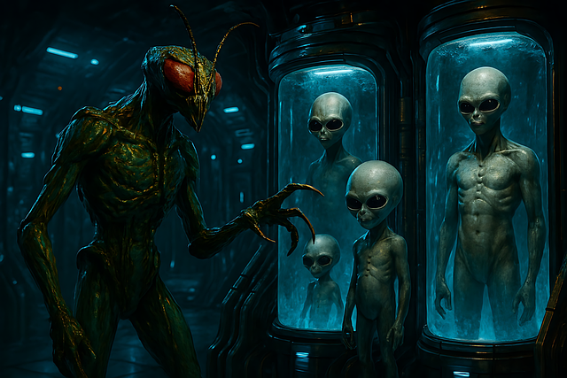 Free sci-fi alien spaceship illustration