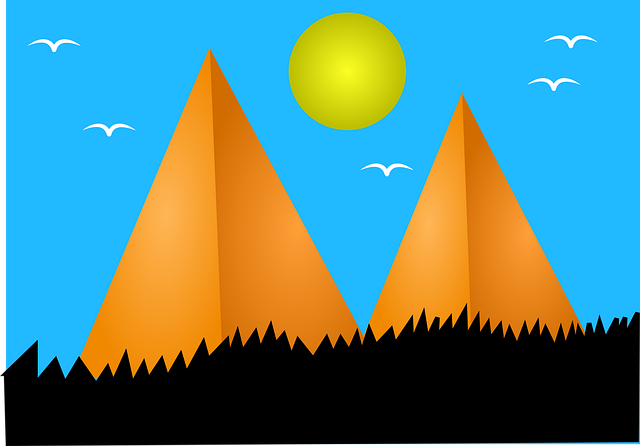 Free nature landscape moutains vector