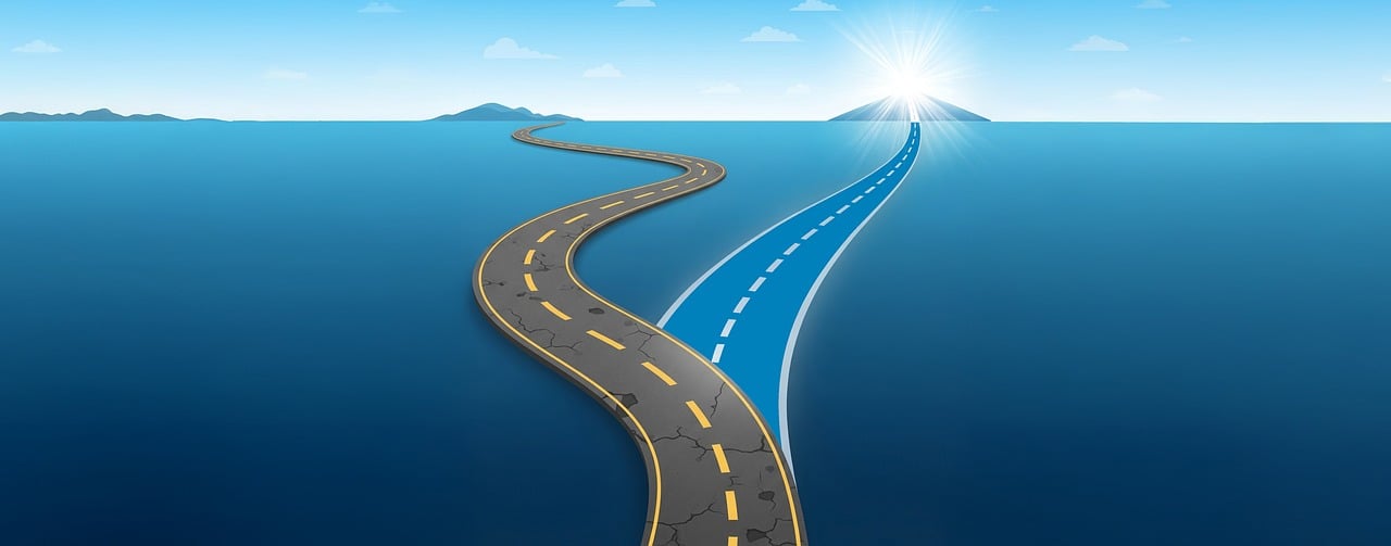 Download free HD stock image of New Beginnings Crossroads Free new beginnings crossroads choice illustration