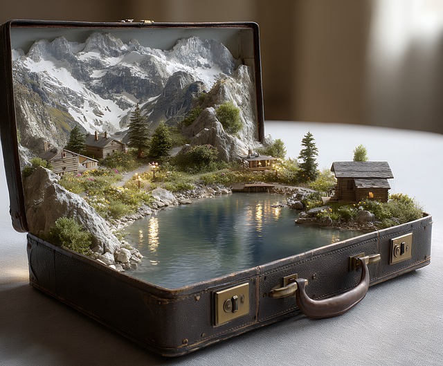 Free ai generated diorama miniature illustration