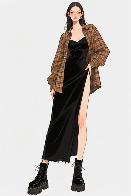 Free ai generated stylish woman long legs illustration