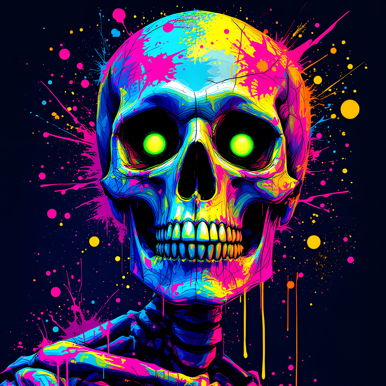 Free skeleton scull bones illustration