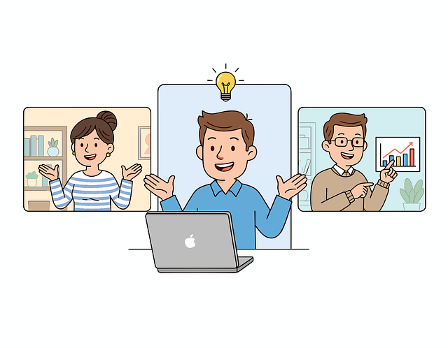 Free online meeting video call remote work vector