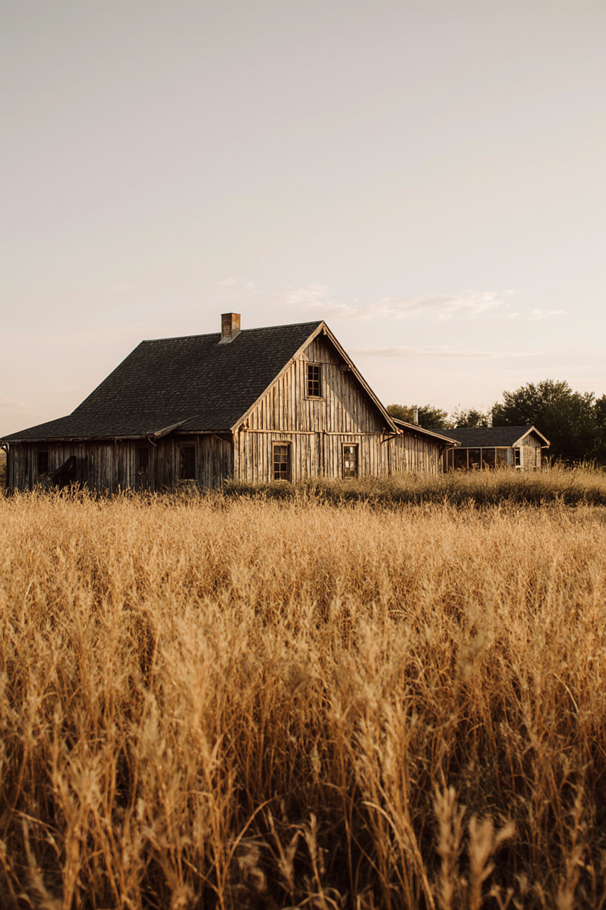 Feld, Scheune, Landschaft, Ai Generiert