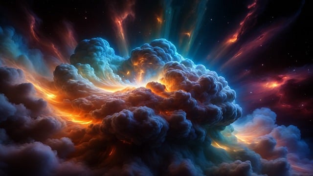 Free ai space cosmic cloud illustration