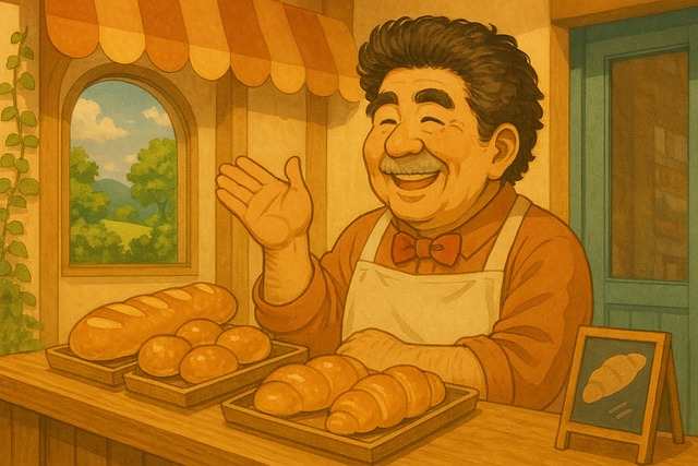 Free bakery anime character illustration